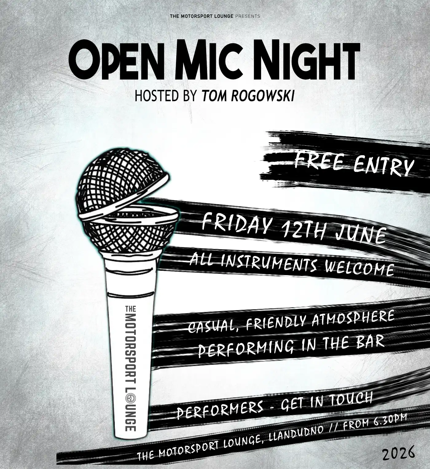 Open Mic Night – Hosted by Tom Rogowski